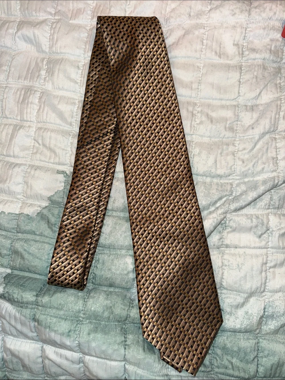 Stafford Brown and Black Patterned Men's Tie